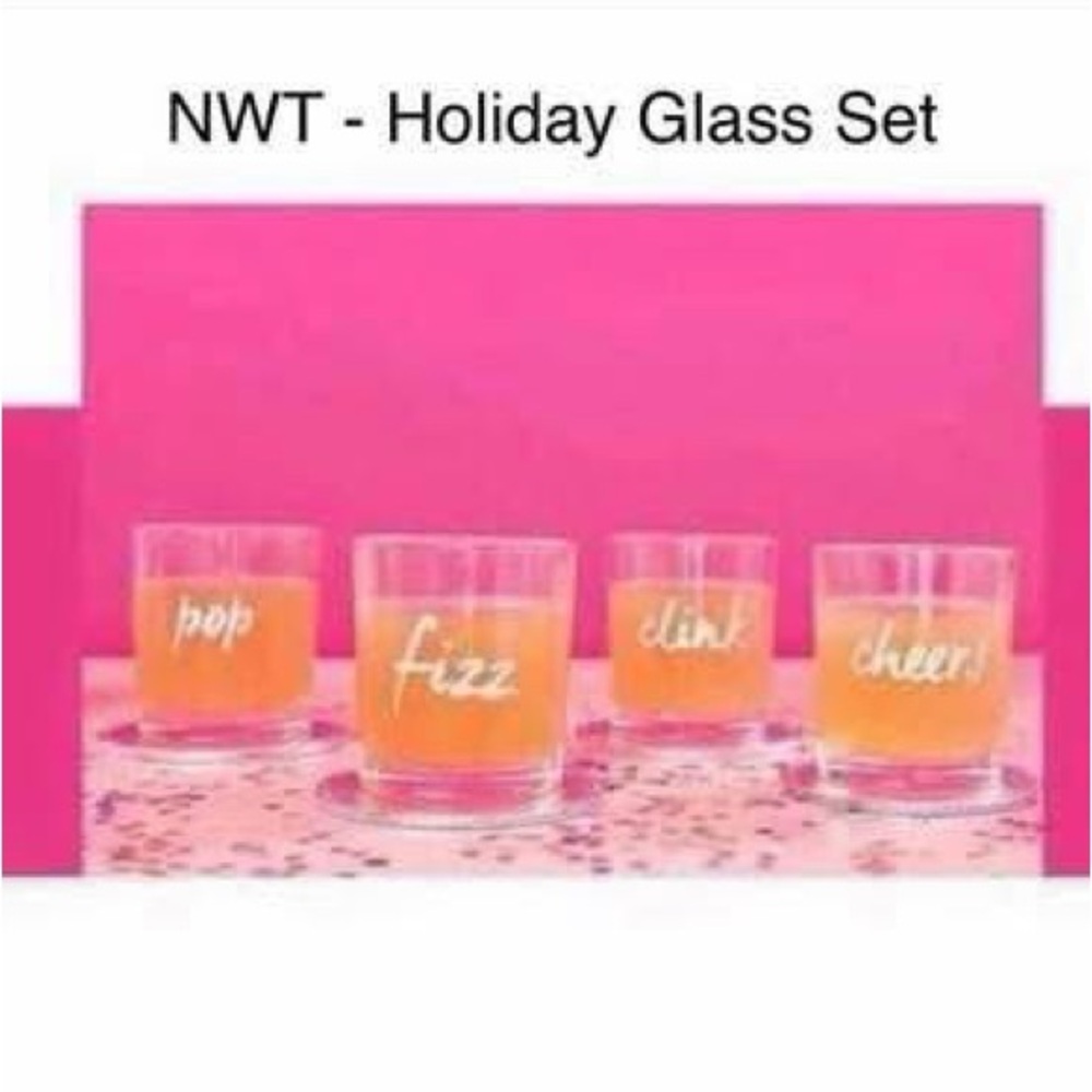 🎁 NWT - Christmas/ Holiday Cheers Glass and Coaster Set